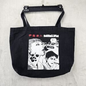 Junji Ito Collection Black Canvas Tote Bag Anime Manga Crunchyroll Ripple